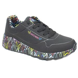 Skechers pantofi copii fete sport negru
